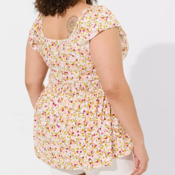 NWT TORRID | Cinched Waist Babydoll Tank Top Super Soft Knit | Sz. 0/L/12 - Picture 3 of 9